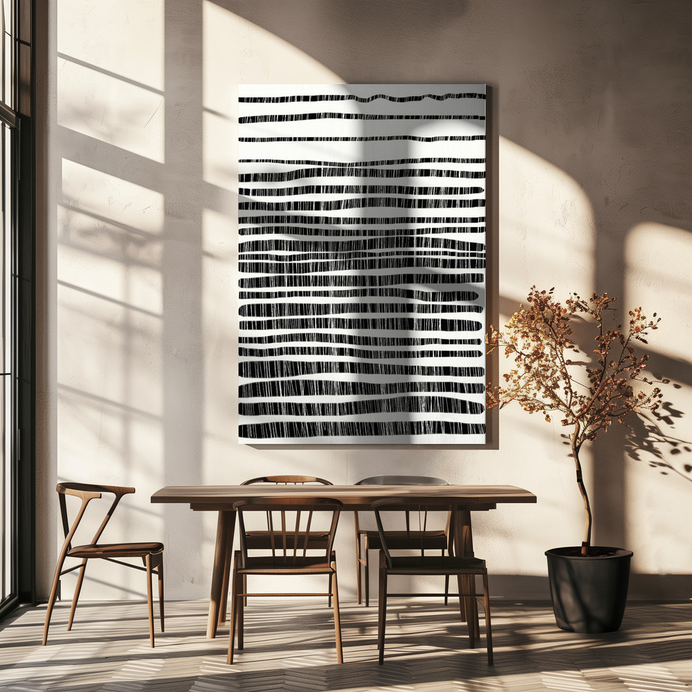 Canvas print - Lines over dining table