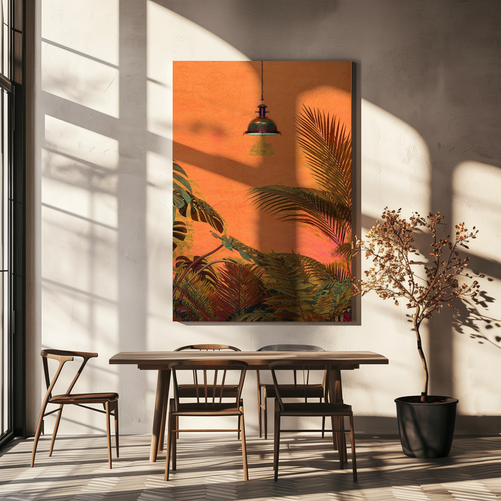 Canvas print - TROPICAL WALL over dining table