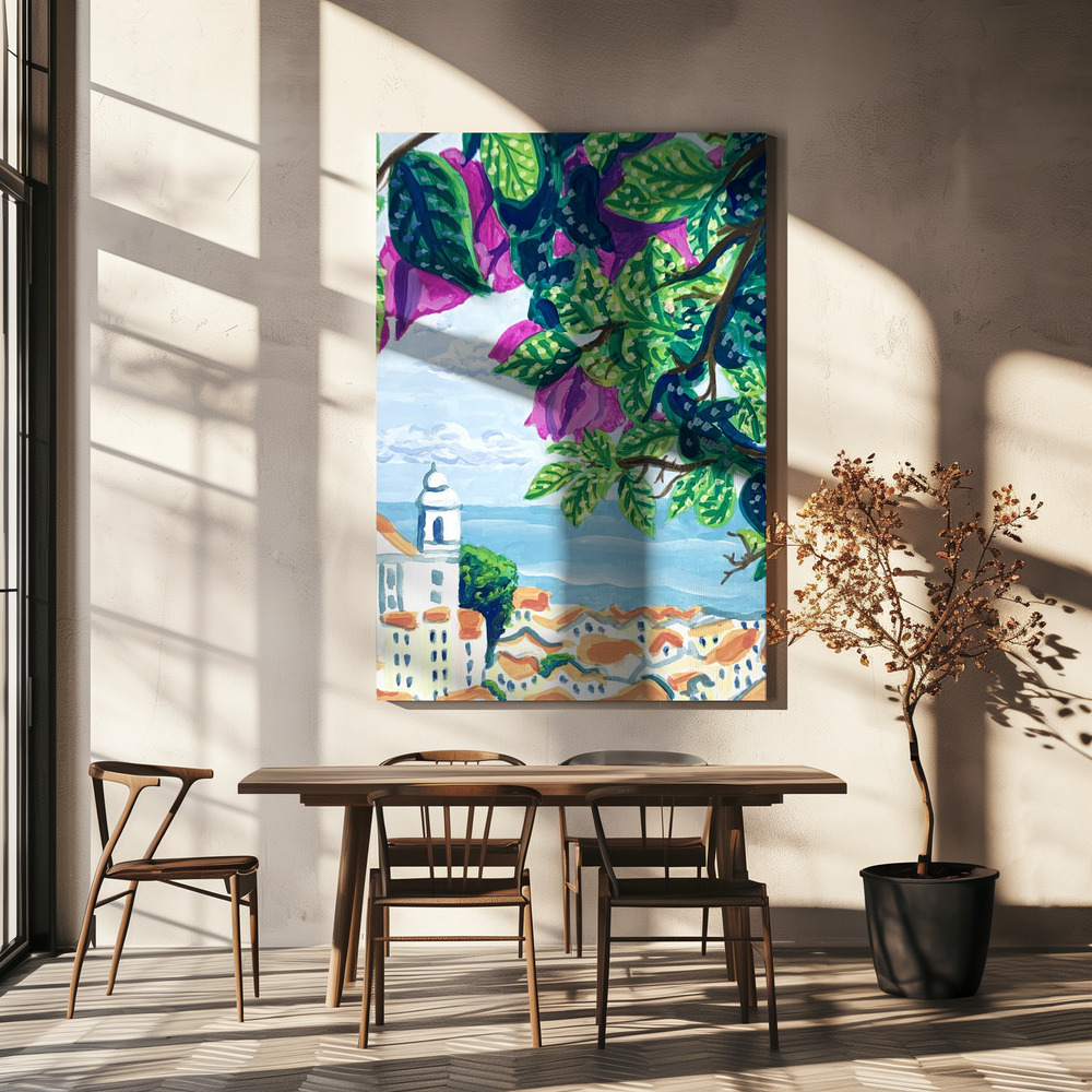 Canvas print - Lisbon over dining table