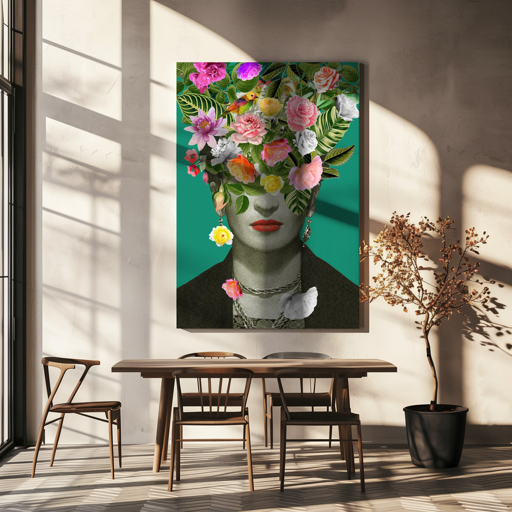 Canvastavla Floral Frida - Tavla över matbord