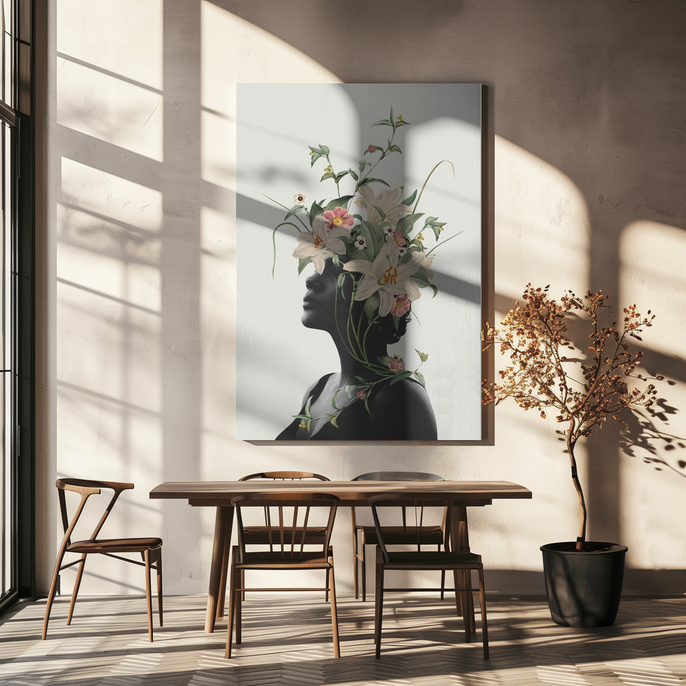 Lienzo - Lily flower sobre la mesa del comedor