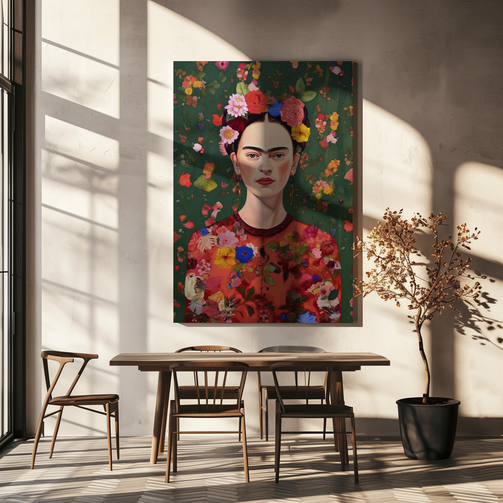 Canvas print - The Love Of Flowers over dining table