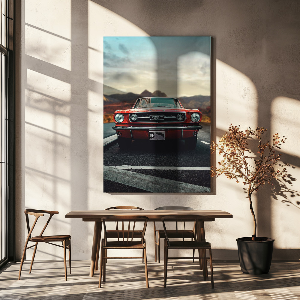 Canvas print - Vintage Car Love over dining table
