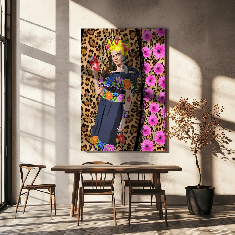 Canvas print - Love Frida over dining table