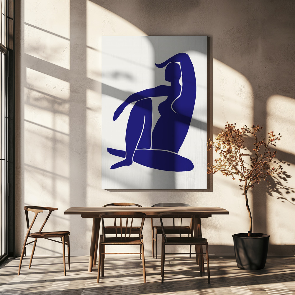 Lienzo - Figure Bleu sobre la mesa del comedor