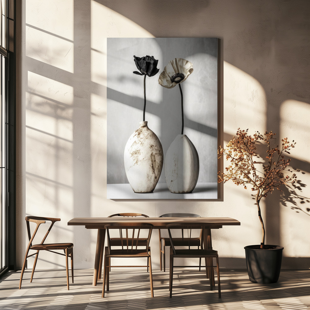 Canvas print - White Ceramic No 3 over dining table