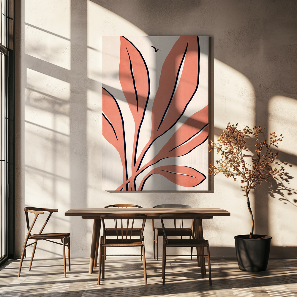 Canvas print - Ophelia   Rosé over dining table