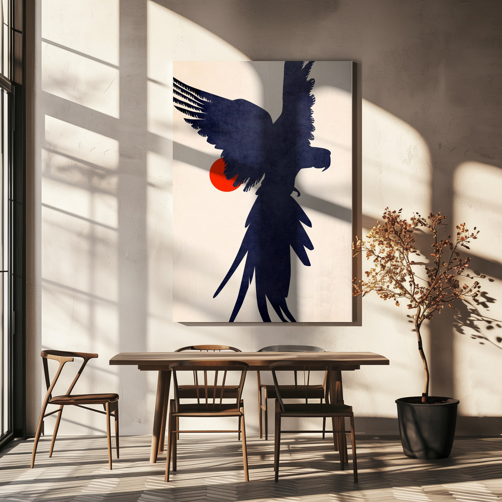Stampe su tela - Parrot sopra il tavolo da pranzo