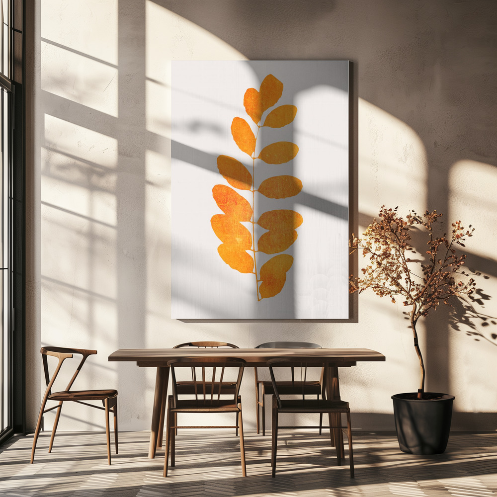 Canvas print - Oak Leaf over dining table