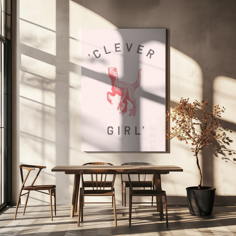 Lærred - Clever Girl over spisebordet