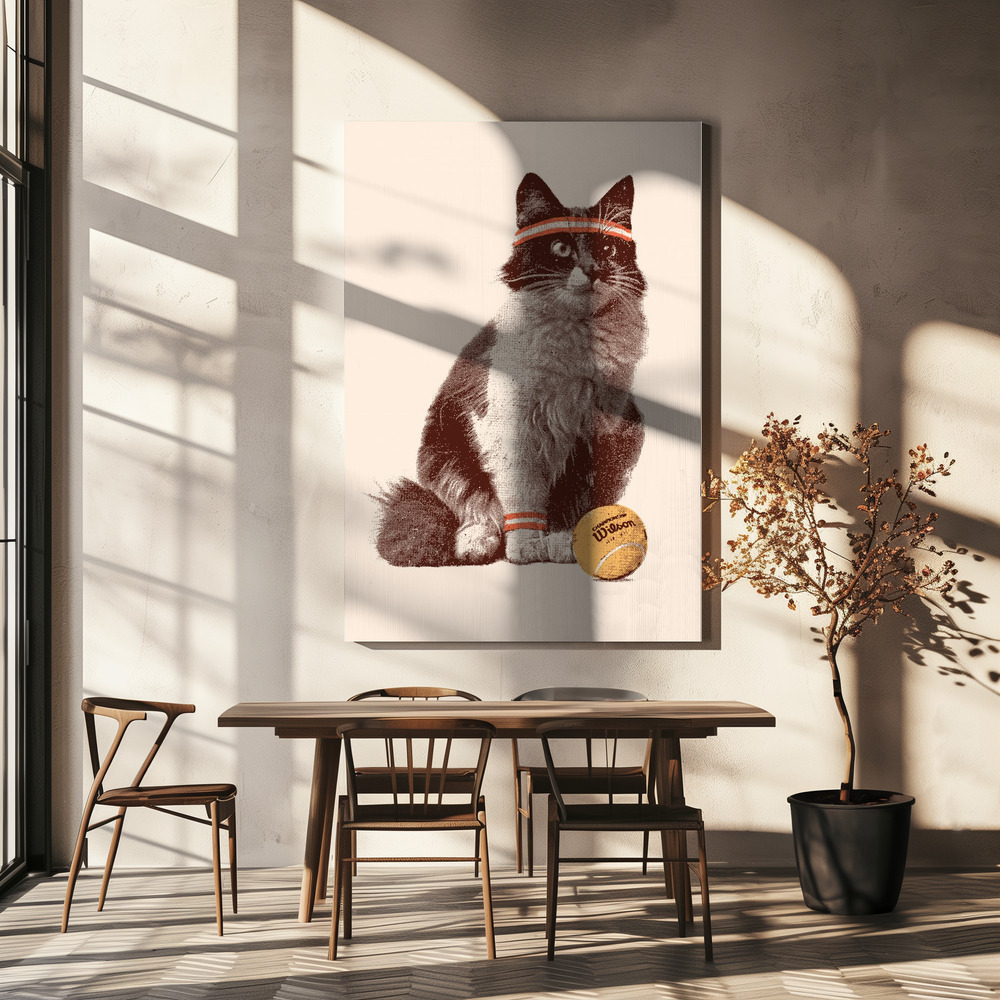 Stampe su tela - Chat Tennis sopra il tavolo da pranzo