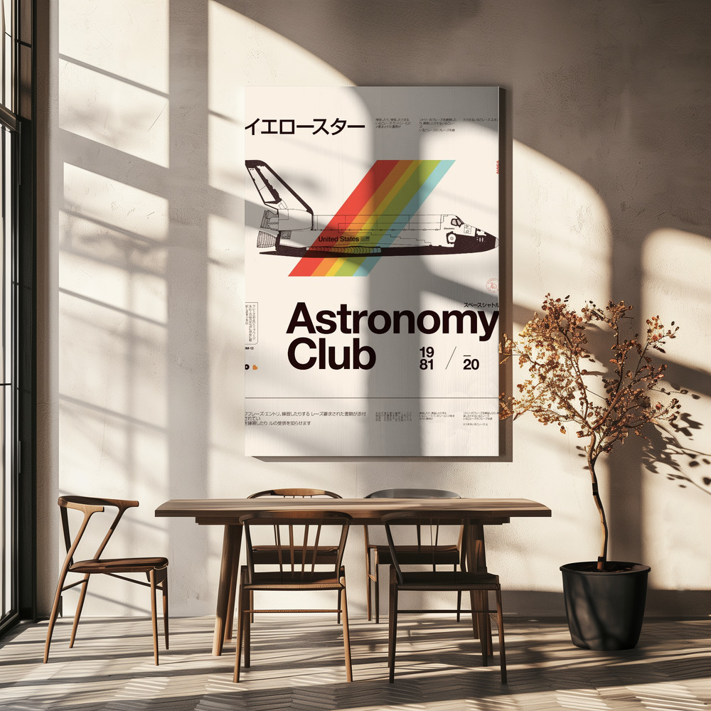 Canvastavla Astronomy Club ★★★ S - Tavla över matbord