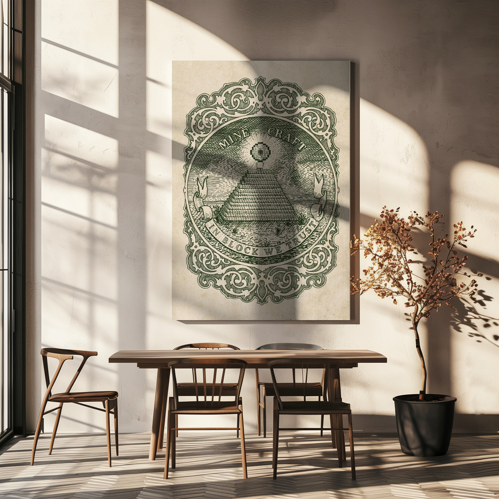 Canvas print - In Block We Trust over dining table