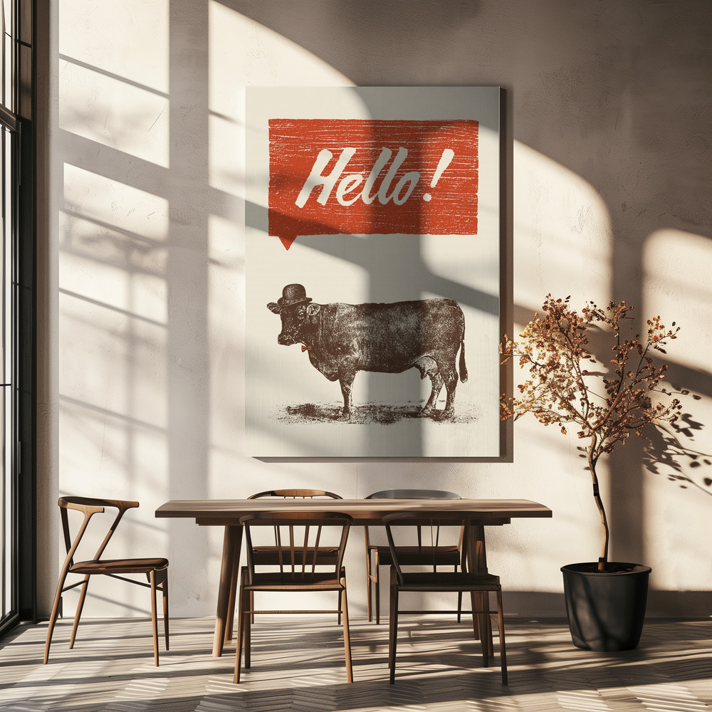 Toile - Hello table de salle à manger