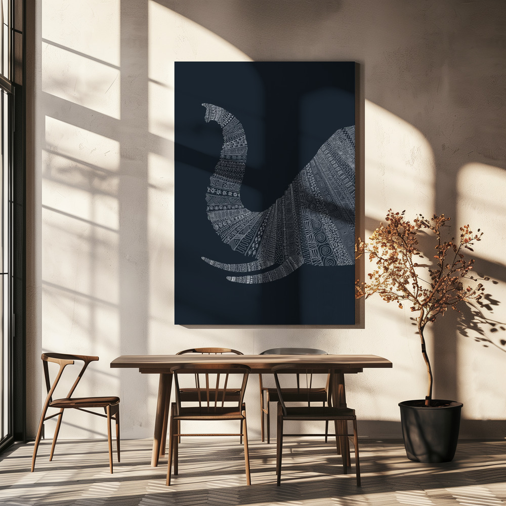 Lærred - Elephant Nº4 over spisebordet