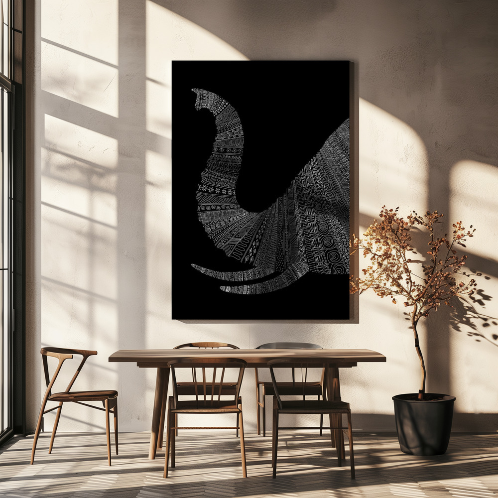 Canvastavla Elephant Nº2 - Tavla över matbord