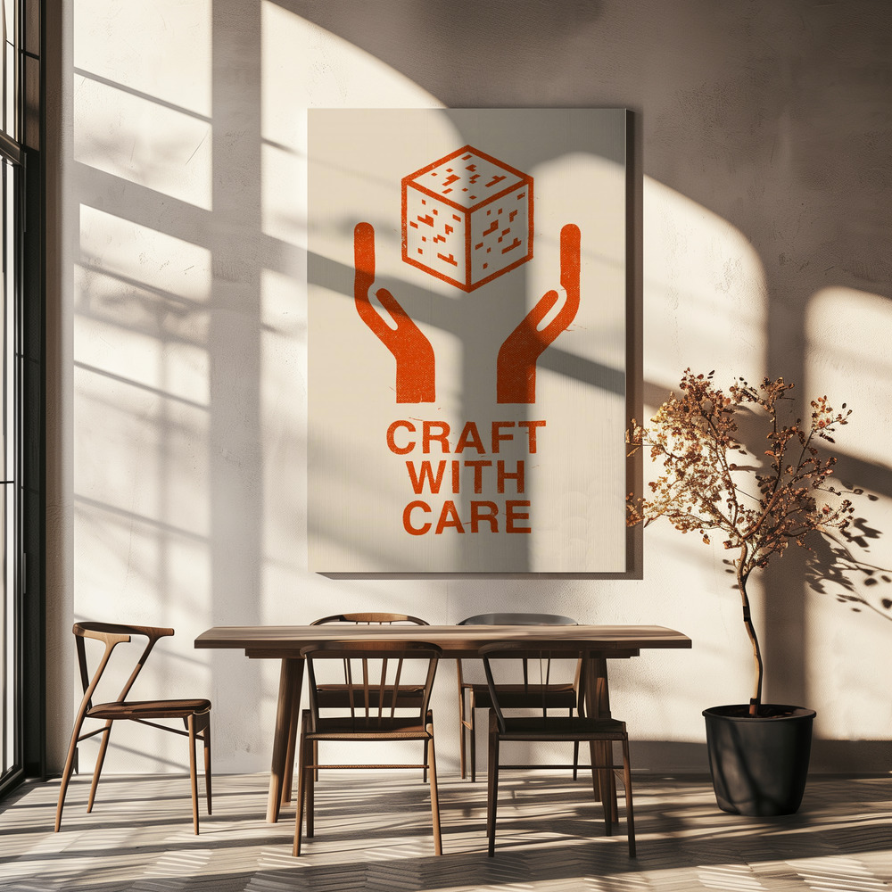 Leinwandbild - Craft With Care Nº1 über dem Esstisch
