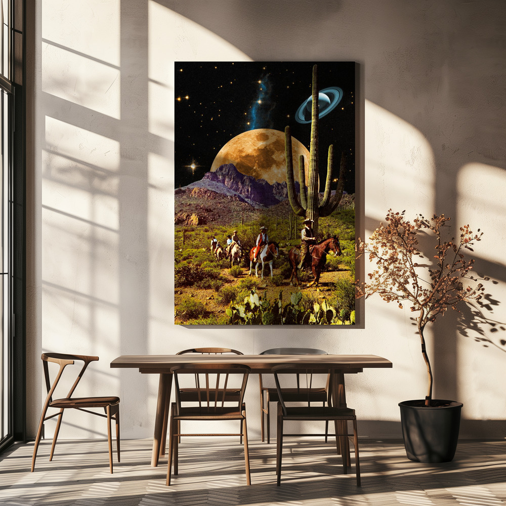 Canvas print - Space Cowboys over dining table