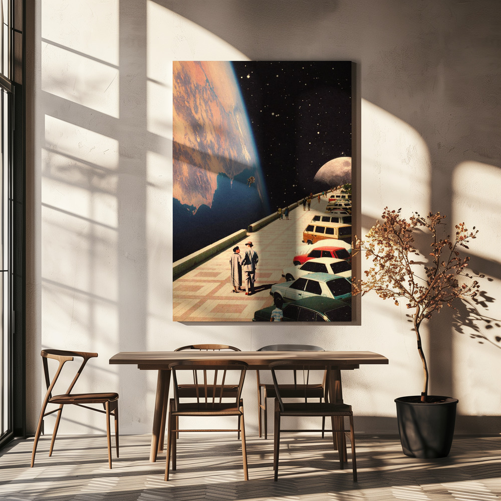 Canvas schilderi - Space Promenade boven eettafel