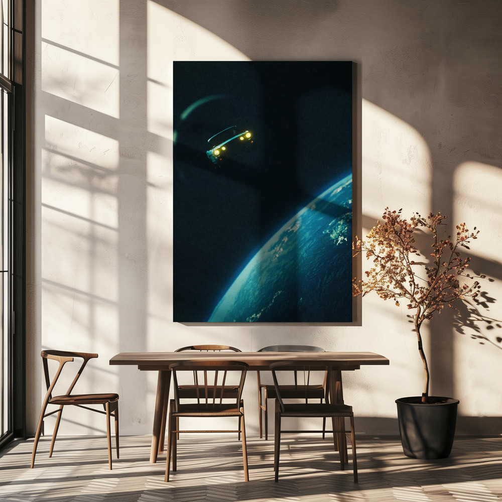 Canvas taulu - Road Trip In Space ruokapöydän yli