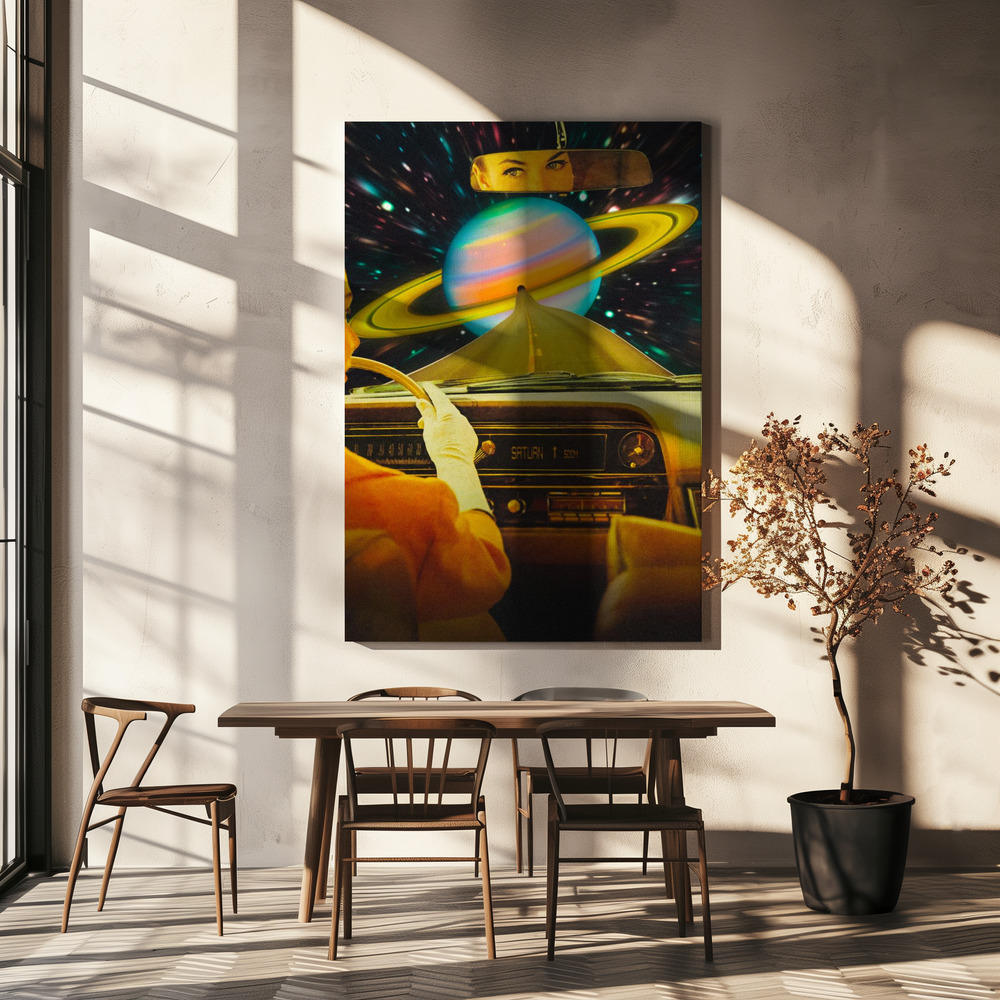Canvas print - Saturn Commute over dining table