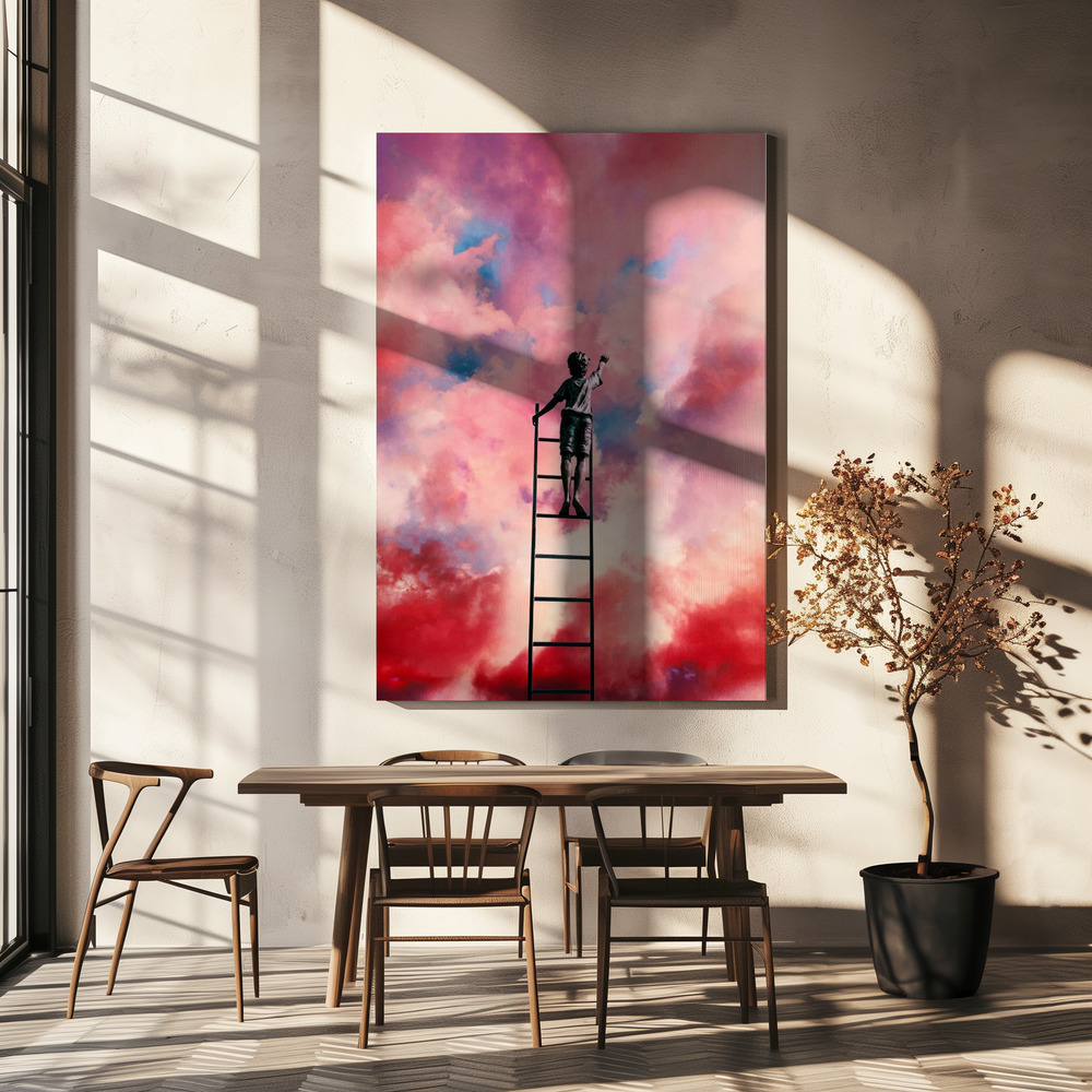 Lienzo - Cloud Painter sobre la mesa del comedor