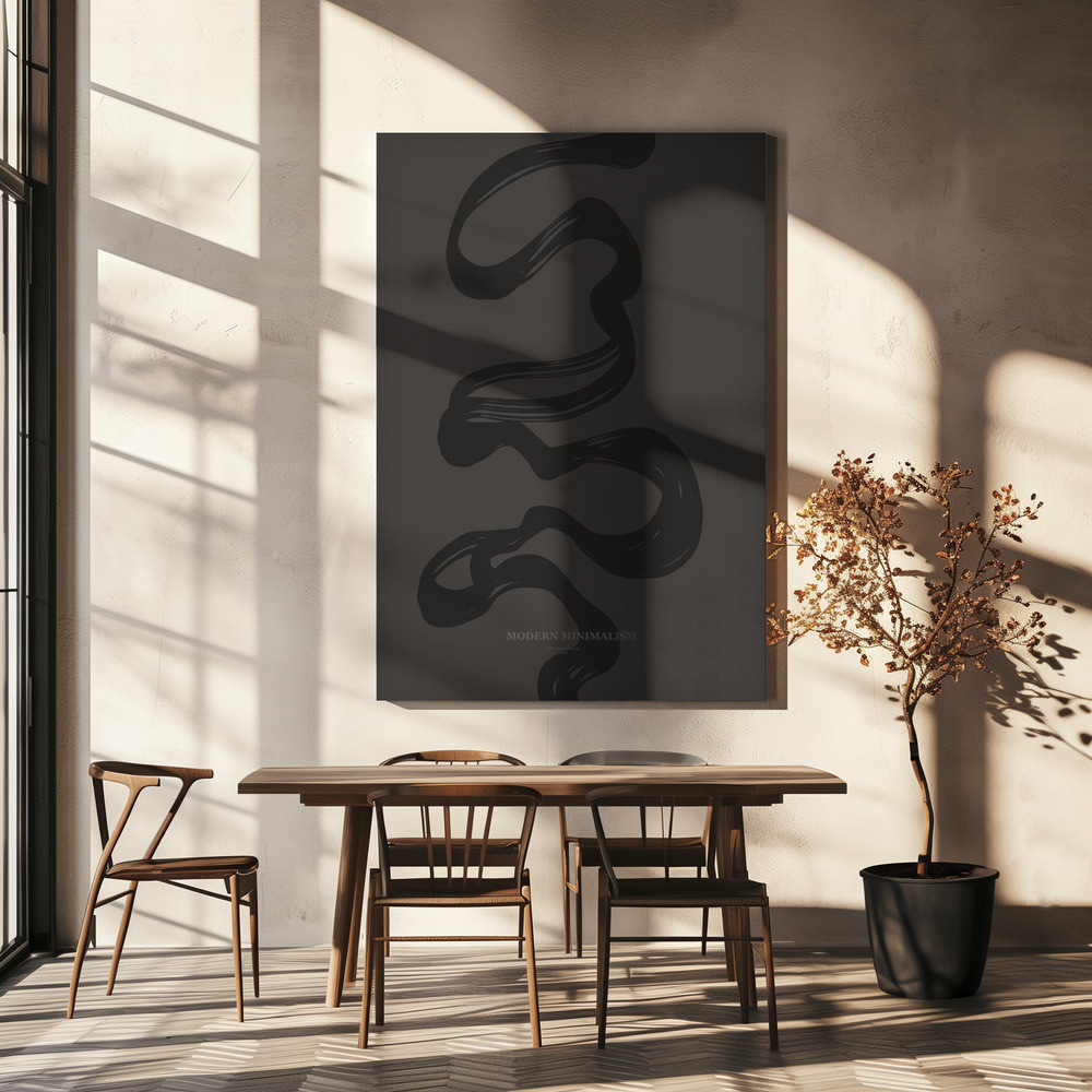 Lærred - Modern Minimalism over spisebordet
