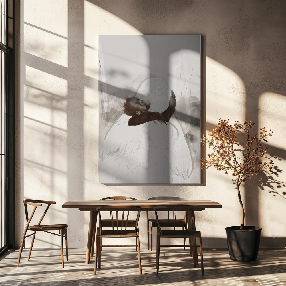 Canvas schilderi - Wilderness boven eettafel