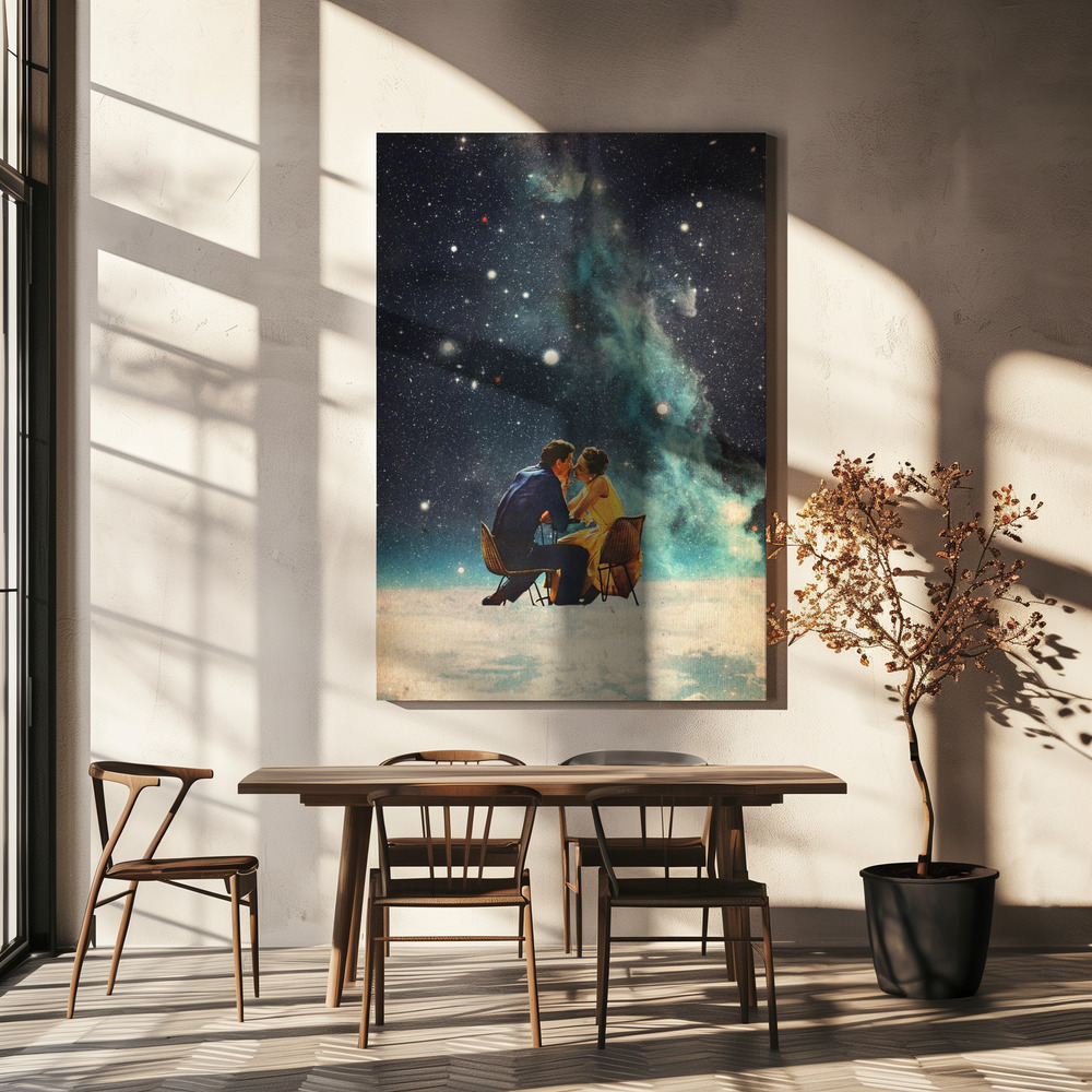Stampe su tela - I'll Take You To the Stars for a Second Date sopra il tavolo da pranzo