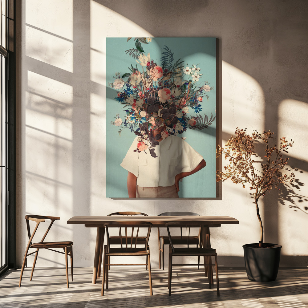 Canvas print - Thank God It's Spring over dining table