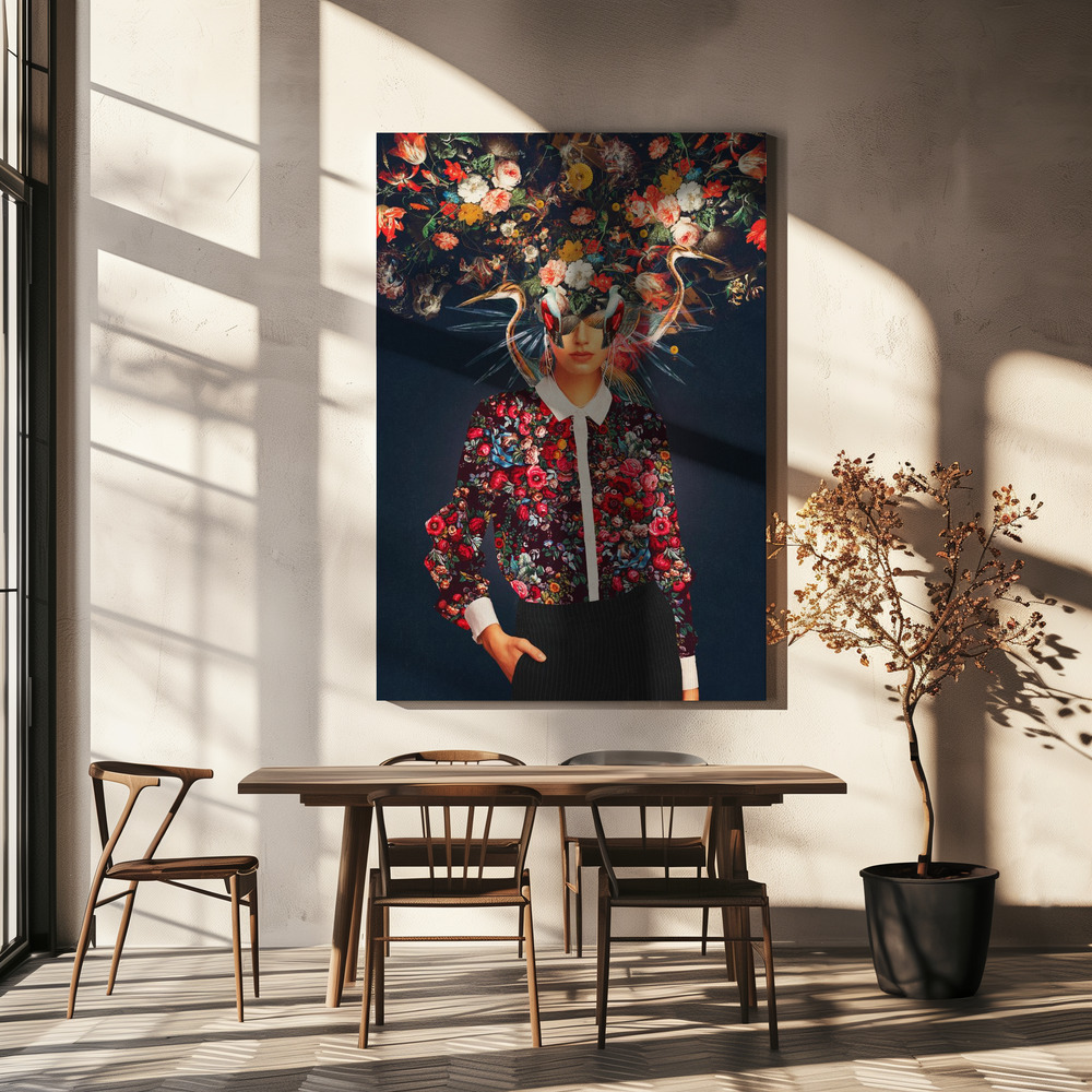 Canvas print - Your Head Was Full of Colours That Had No Names over dining table