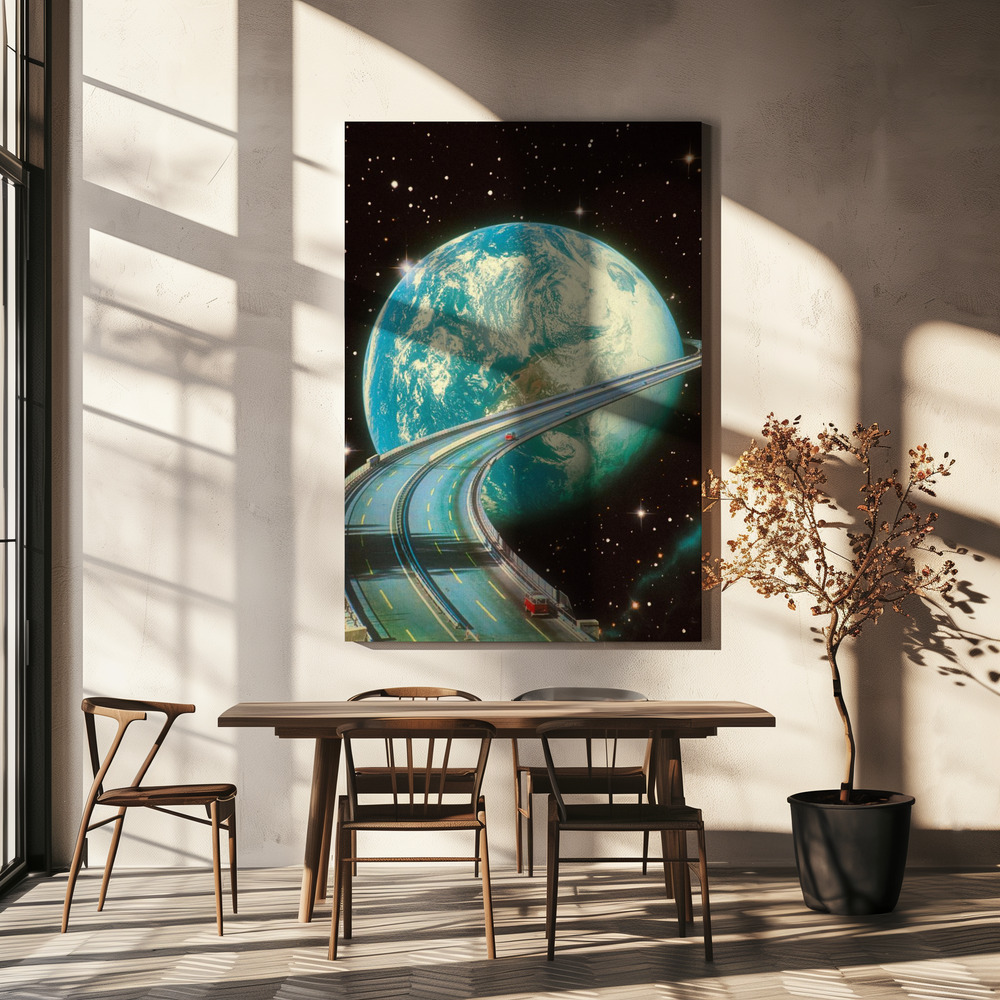Canvas print - Highway Home over dining table