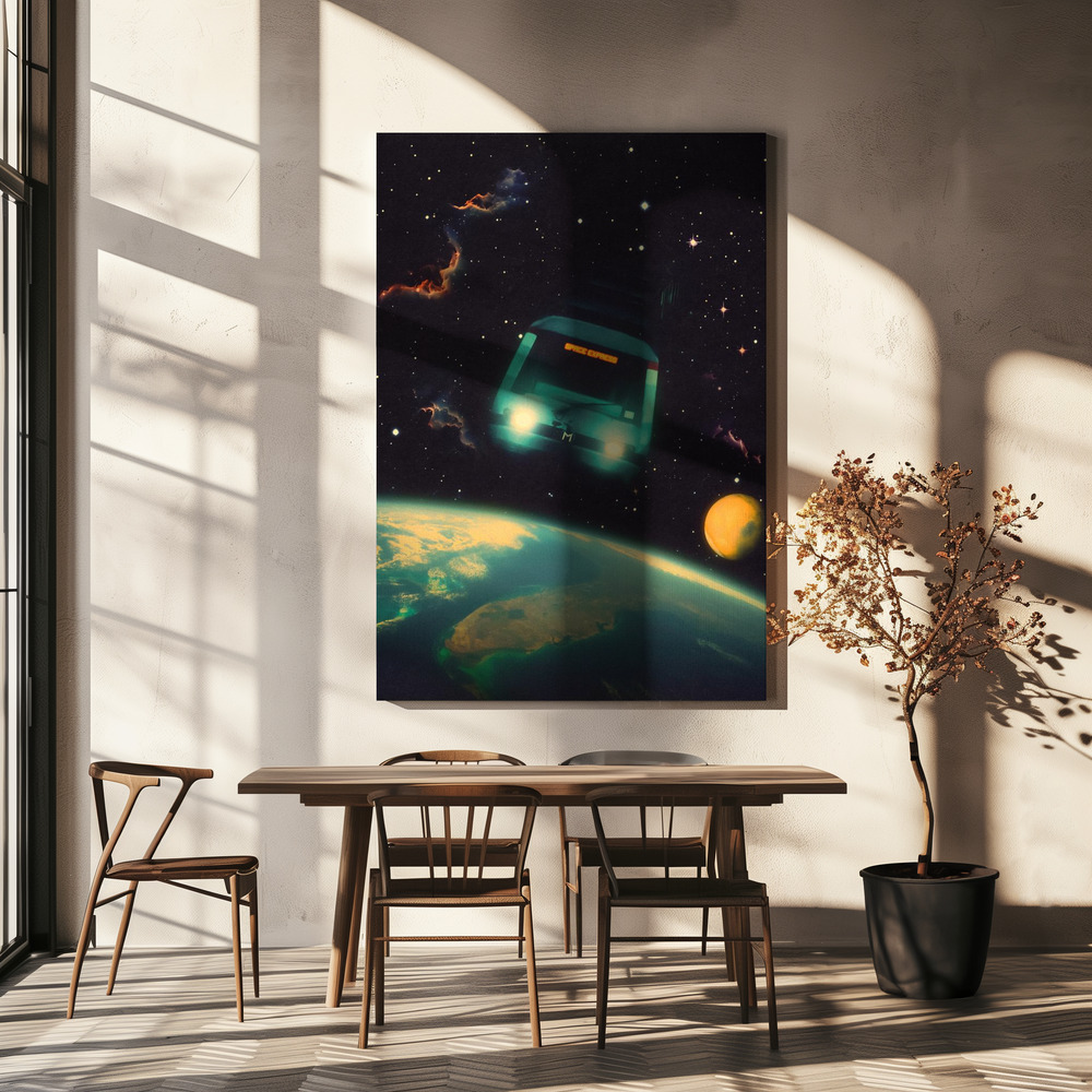 Lienzo - The Space Express sobre la mesa del comedor