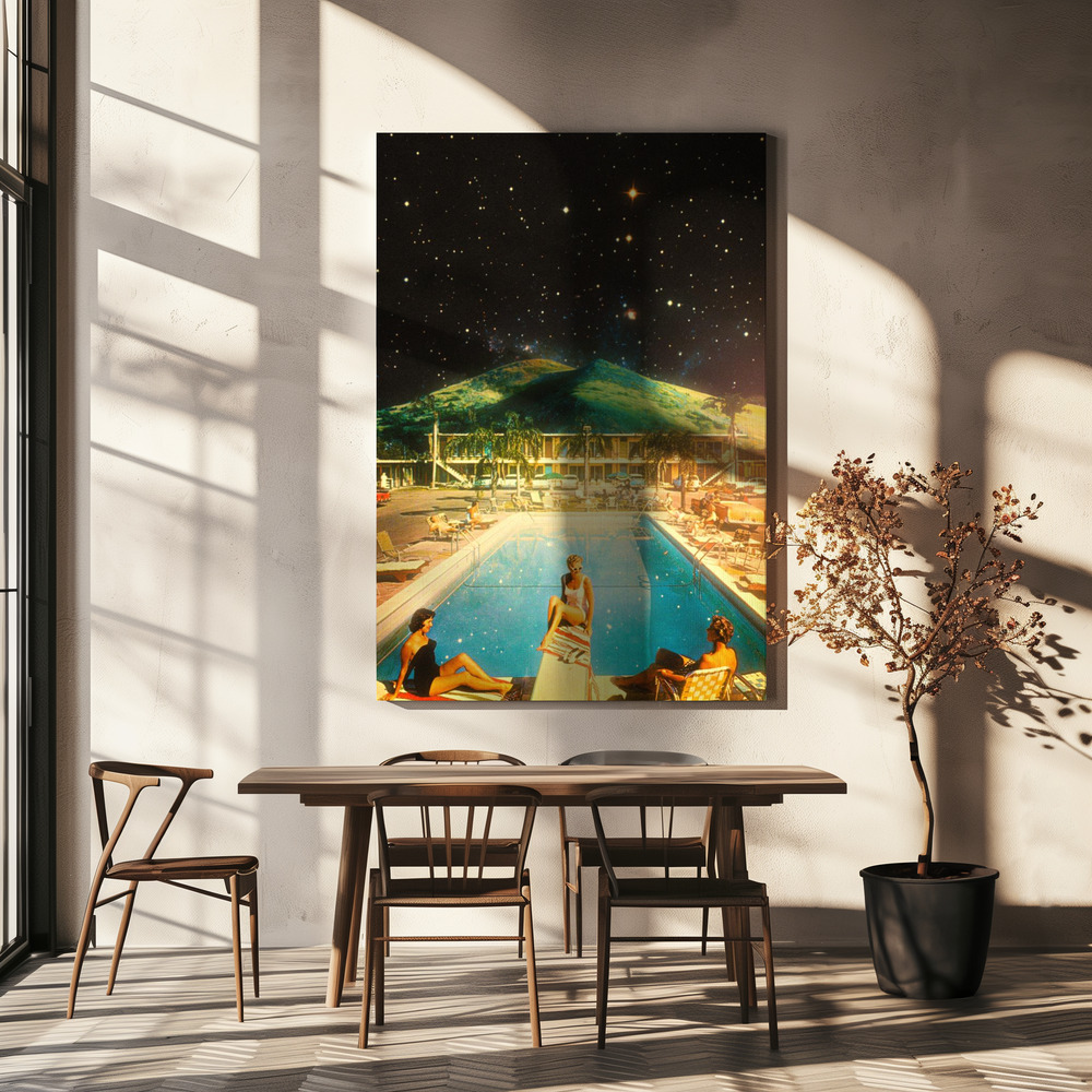 Canvas print - Space Pool over dining table