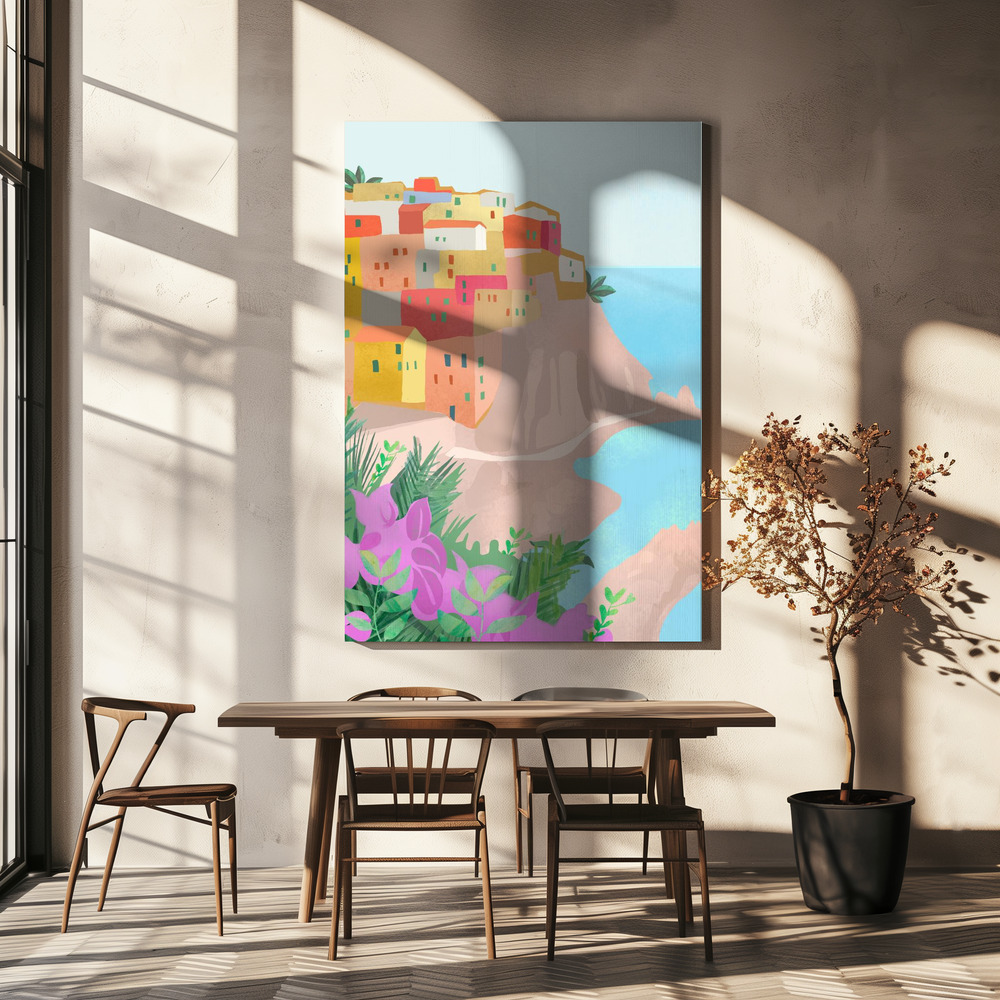 Canvas print - Cinque Terre over dining table