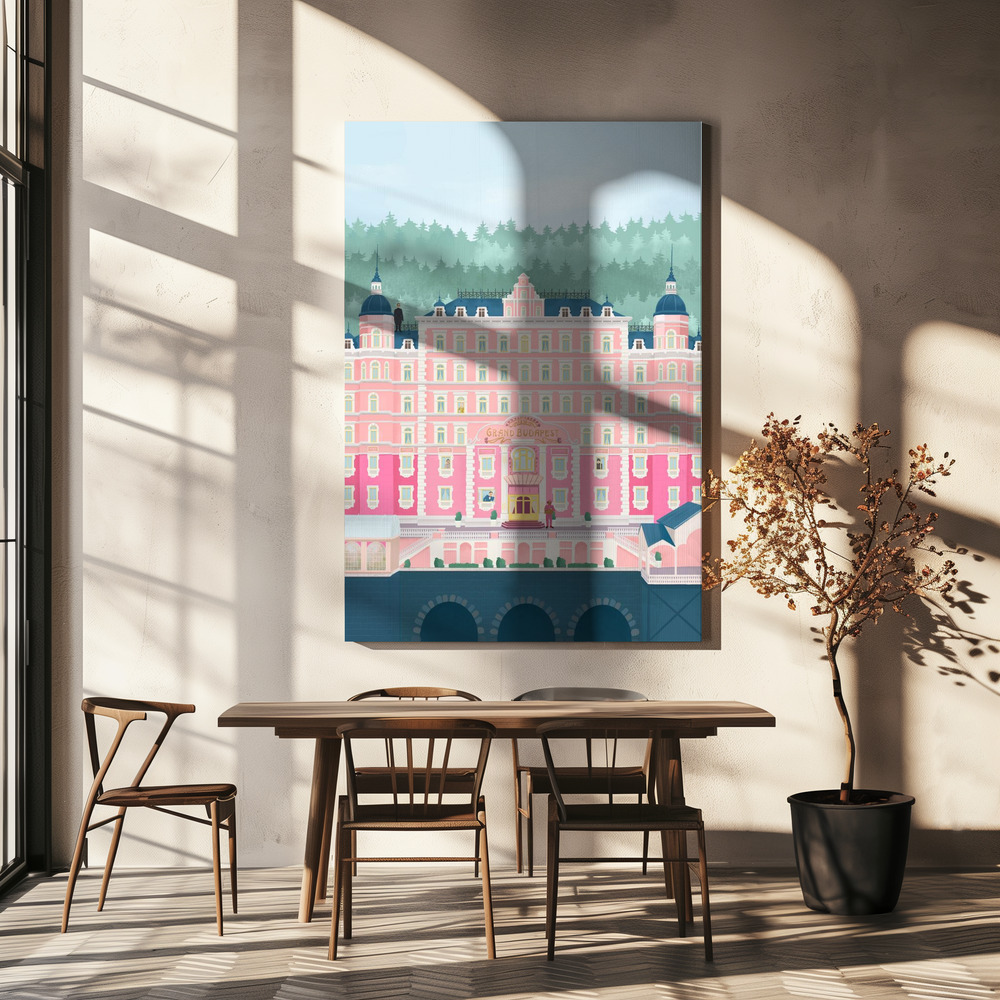 Obraz na płótnie - The Grand Budapest Hotel nad stołem jadalnym