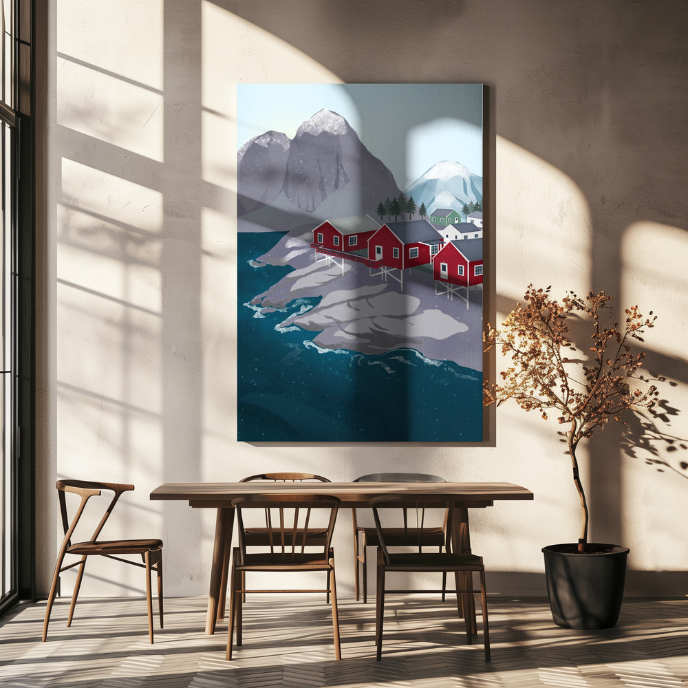 Canvas print - Norway over dining table