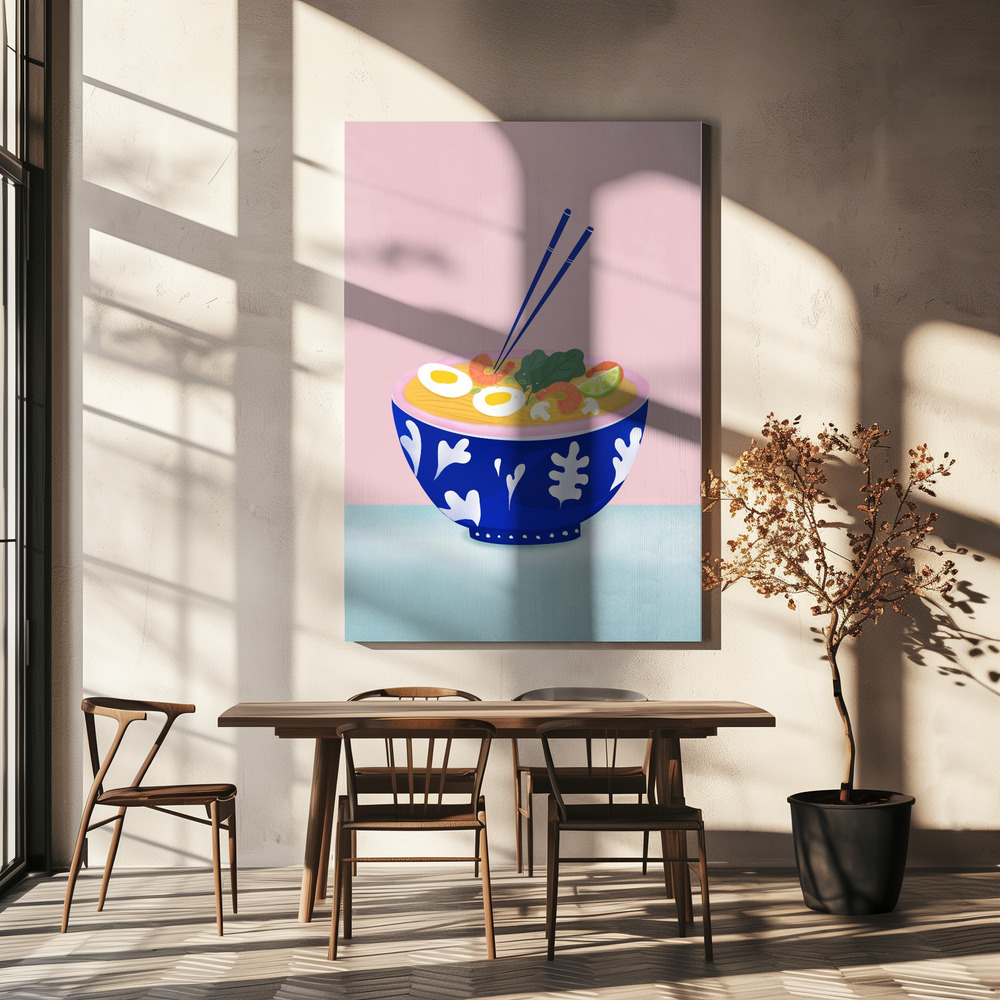 Lærred - Ramen Bowl over spisebordet