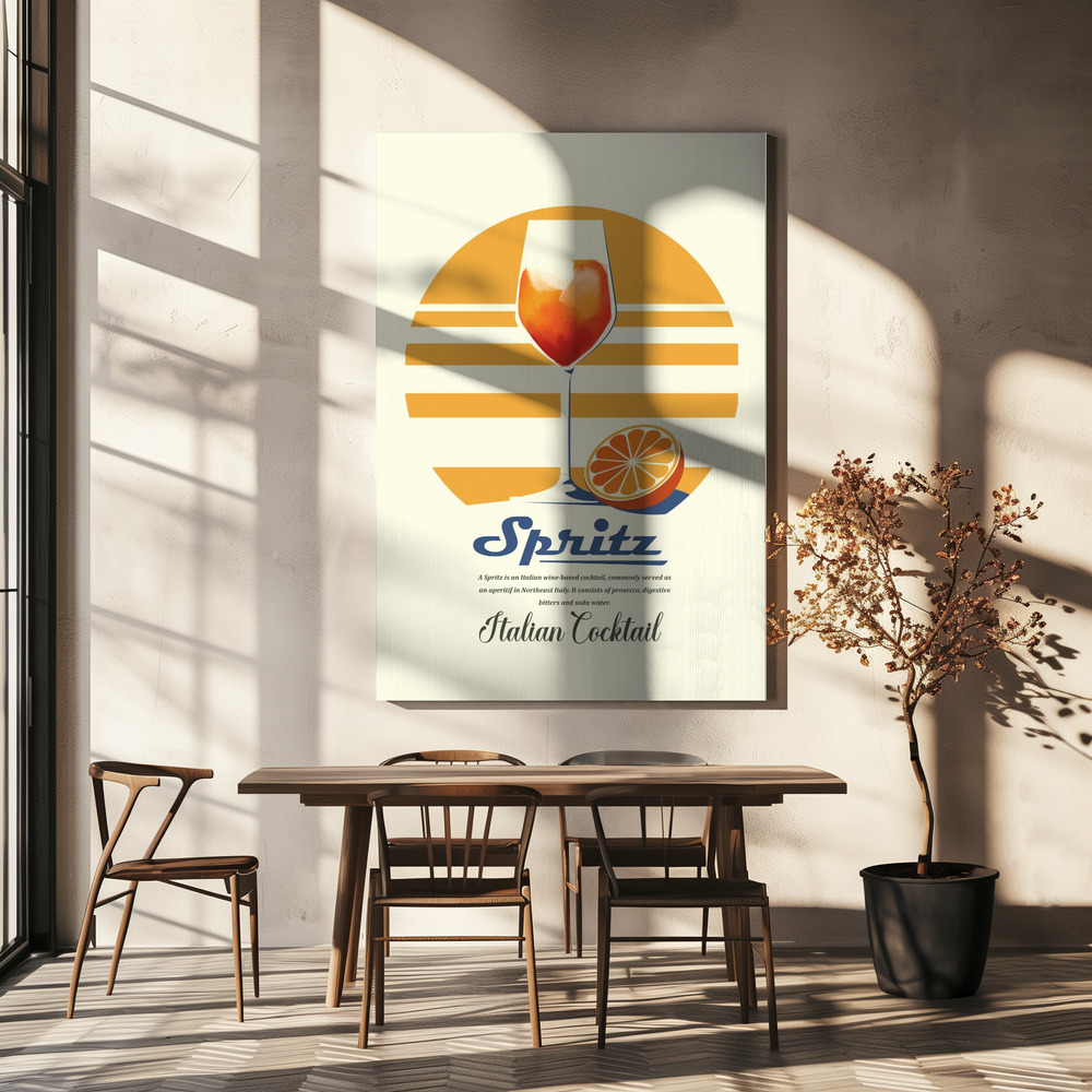 Canvas schilderi - Spritz summer print boven eettafel