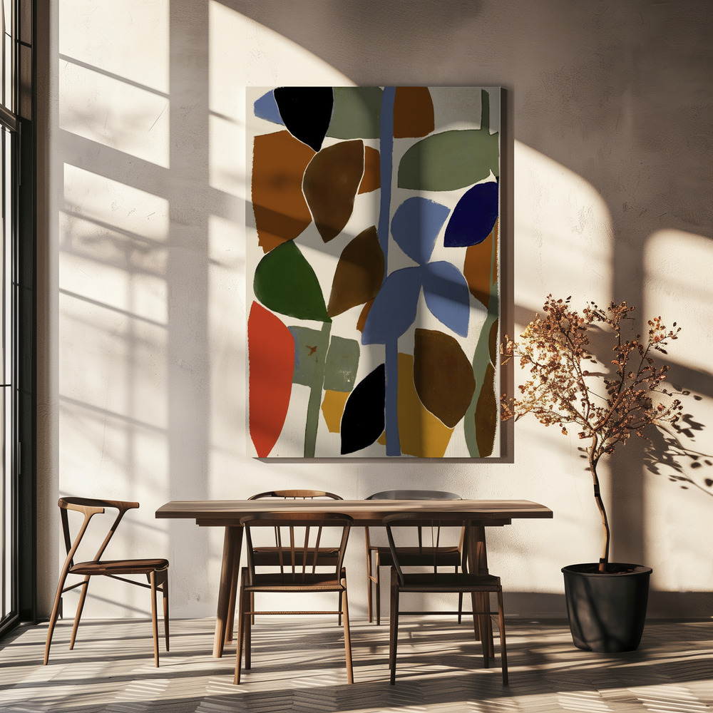 Canvas print - Botanical Impression No 2 over dining table