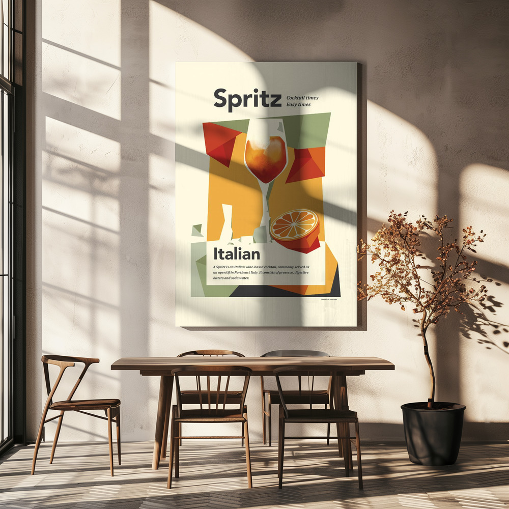 Canvastavla Aperol spritz print - Tavla över matbord