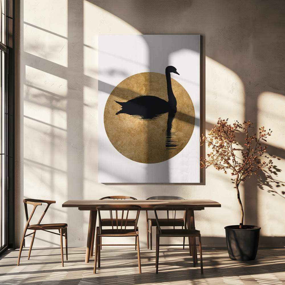 Lienzo - The Swan Gold sobre la mesa del comedor
