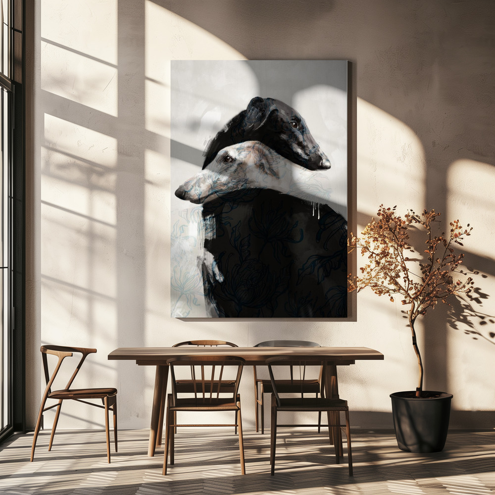 Canvas schilderi - At All Times III boven eettafel