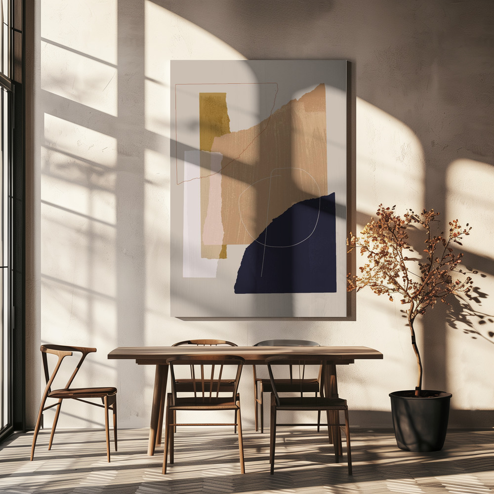 Canvas print - Pieces 17 over dining table