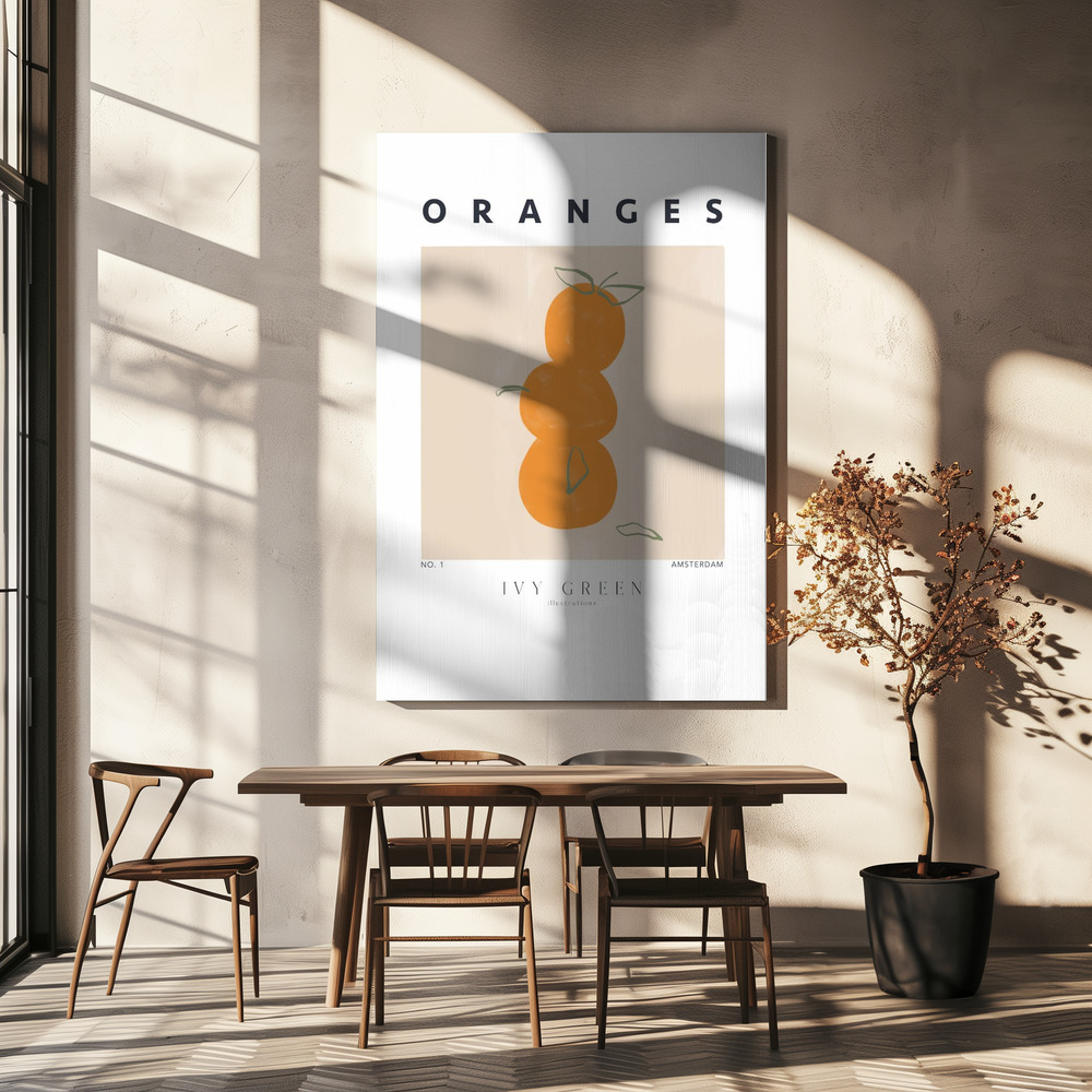 Canvastavla Oranges - Tavla över matbord