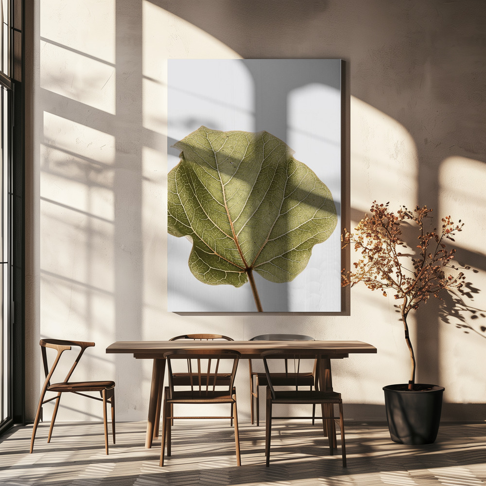 Lienzo - Abutifolia Noe sobre la mesa del comedor