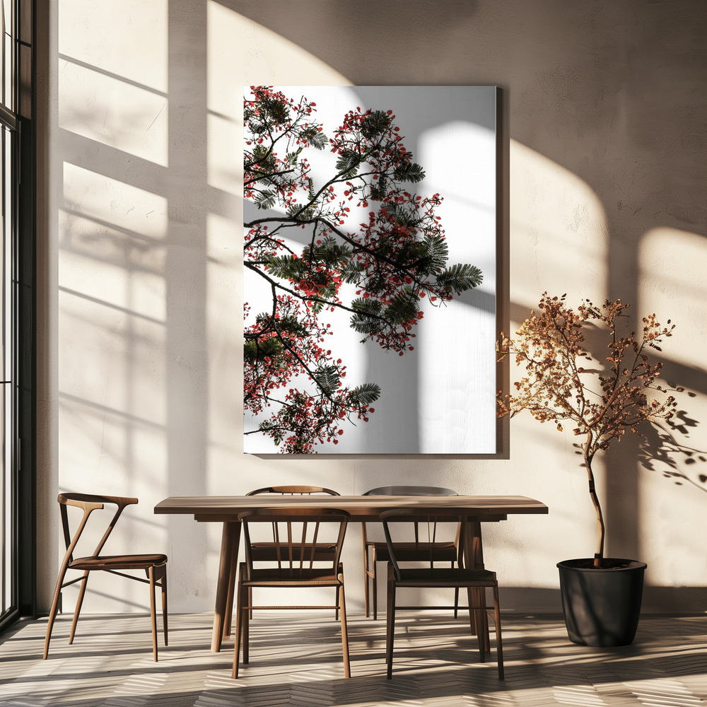 Canvas schilderi - Flamboyant boven eettafel