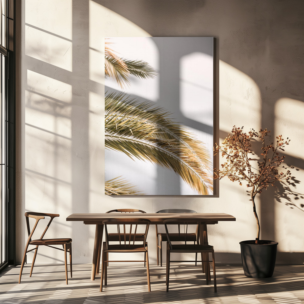 Canvas print - Oasis Palm 02jpg over dining table
