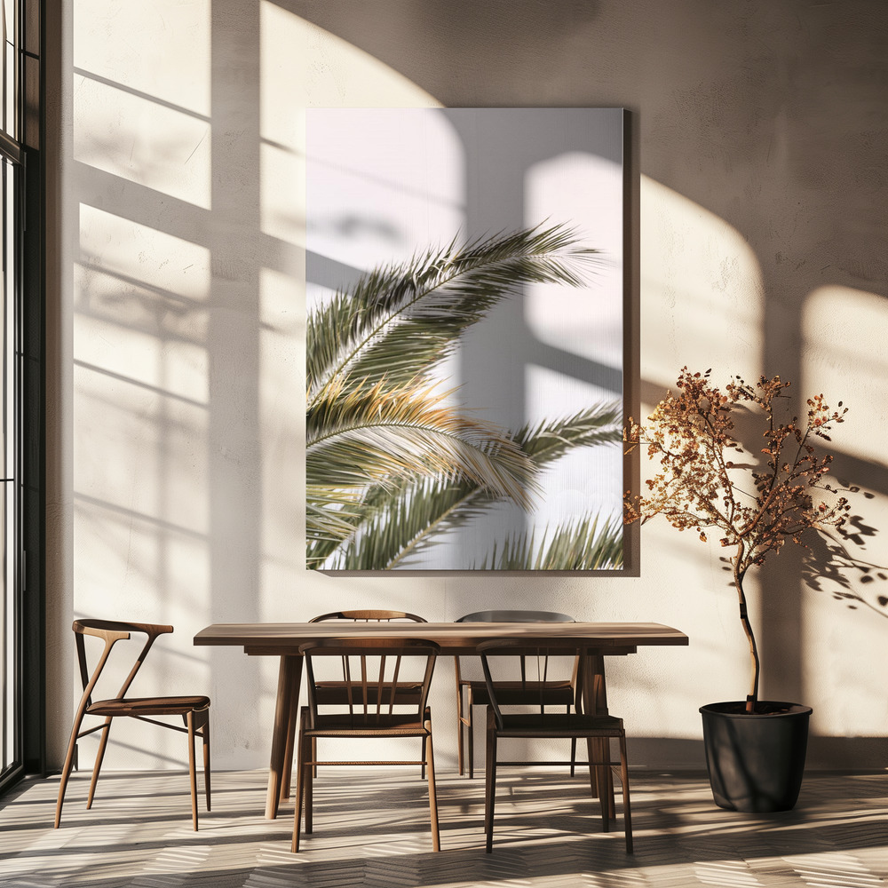 Canvas print - Oasis Palm 03 over dining table