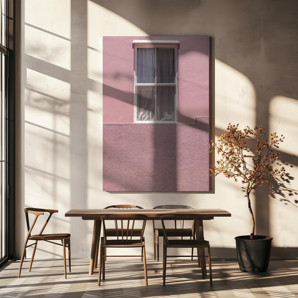 Canvas print - Pink Wall over dining table